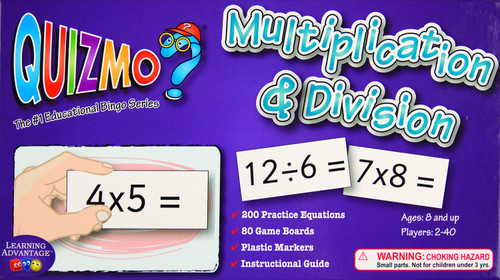 Learning Advantage 8243 QUIZMO Multiplication and Division Card