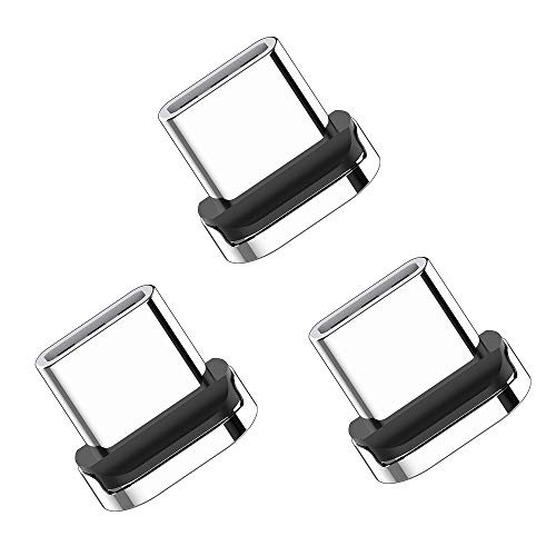 Magnetic Phone Cable Adapter Connector Tips Head for USB Type C Devices (3 Pack Type C Port Plug) Magnetic Phone Cable Adapter Connector Tips Head for USB Type C Devices (3 Pack Type C Port Plug)