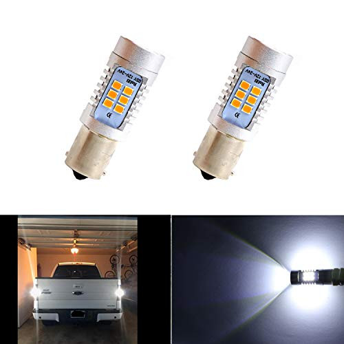 1260 Lumens 1156 Reverse Light Extremely Bright 21 2835 SMD LEDs 1141 1073 7506 White LED Backup Lights Reverse Led Bulb (Pack of 2)