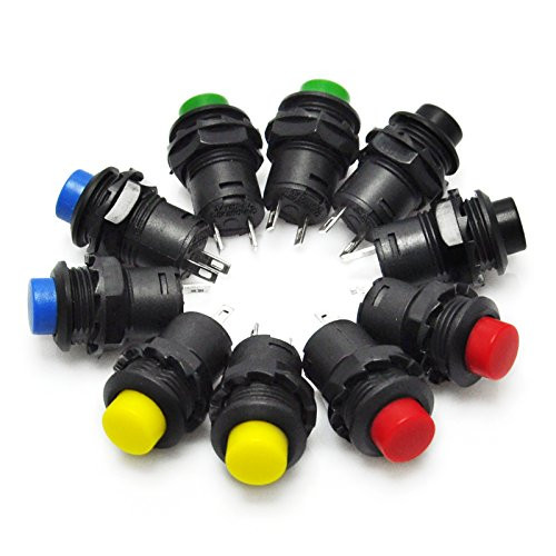 Gikfun 12mm Self-Locking Latching Push Button Switch DIY Kit for Arduino (Pack of 10pcs) EK1920