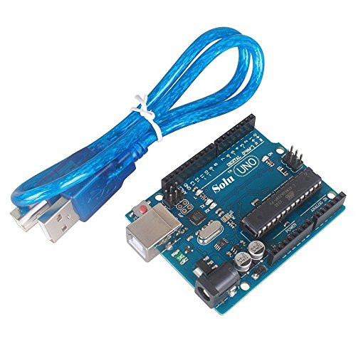 Solu UNO R3 Atmega328p Development Board + USB Cable Compatible with Arduino UNO R3 Mega 2560 Nano Robot / New UNO R3 Rev3 Development Board Atmega328p Atmega16u2 AVR USB for Arduino