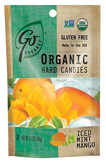 GoOrganic Organic Hard Candies, Iced Mint Mango, 3.5 Ounce Bag (Pack of 6) GoOrganic Organic Hard Candies, Iced Mint Mango, 3.5 Ounce Bag (Pack of 6)
