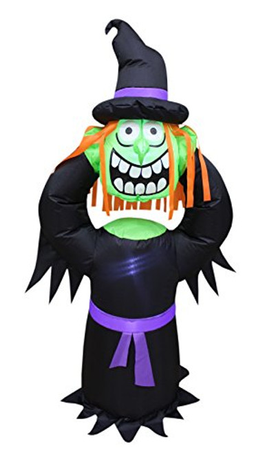 BZB Goods 4 Foot Tall Halloween Inflatable Headless Witch LED Lights Decor Outdoor Indoor Holiday Decorations, Blow up Lighted Yard Lawn Decor Home Family Outside BZB Goods 4 Foot Tall Halloween Inflatable Headless Witch LED Lights Decor Outdoor Indoor Holiday Decorations, Blow up Lighted Yard Lawn Decor Home Family Outside