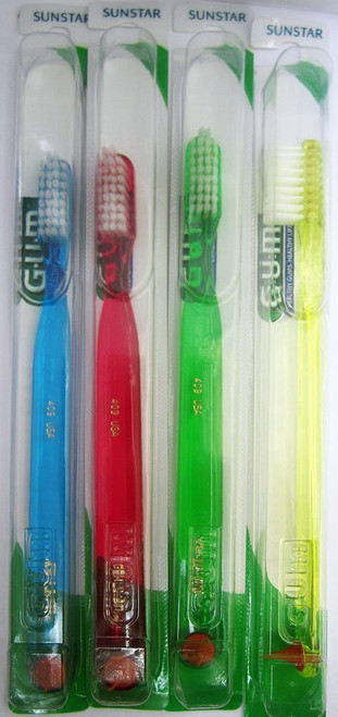 GUM 409 Toothbrush With Stimulator - Compact Soft (6 Pack)