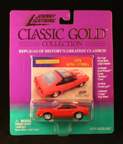 1978 KING COBRA * RED * Johnny Lightning 2000 CLASSIC GOLD COLLECTION 1:64 Scale Die-Cast Vehicle