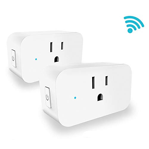 Joruby Smart Plug (2 Pack), Wi-fi Smart Outlet Mini Smart Socket Compatible with Alexa & Google Home/IFTTT, APP Remote Control from Anywhere, No Hub Required, White
