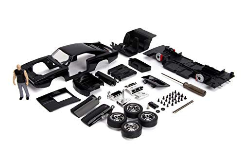 Jada Toys Fast & Furious Dom & Dodge Charger R/T, 1:24 Scale Build n' Collect Die-Cast Model Kit with 2.75" Die-Cast Figure