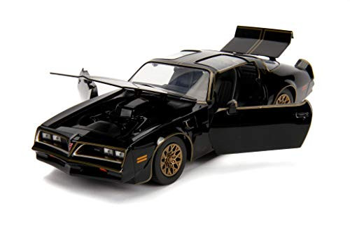 1977 Pontiac Firebird Trans Am Black with Replica Buckle Smokey and The Bandit (1977) Movie Hollywood Rides 1/24 Diecast Model Car by Jada 30998