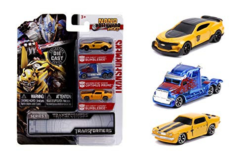 Jada Toys Transformers Nano Hollywood Rides 2016 Chevy Camaro Bumblebee, Western Star 5700XE Optimus Prime and 1977 Chevy Camaro Bumblebee, 1.75" Die-Cast Vehicles Jada Toys Transformers Nano Hollywood Rides 2016 Chevy Camaro Bumblebee, Western Star 5700XE Optimus Prime and 1977 Chevy Camaro Bumblebee, 1.75" Die-Cast Vehicles
