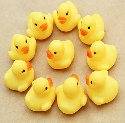 BestTopc NEW One Dozen (12) Rubber Duck Ducky Duckie Baby Shower Birthday Party Favors