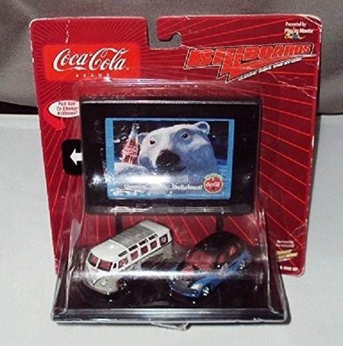 Johnny Lightning Coca-Cola Billboards '66 Samba Volkswagen Samba Bus & '01 Chrysler PT Cruiser