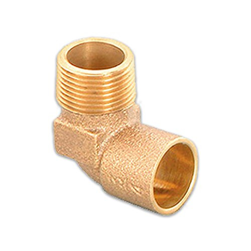 Everflow Supplies CMNL0002-NL 2" Nominal Diameter Lead Free Cast Brass 90 Degree Elbow with Sweat Socket and Male Threaded Connect