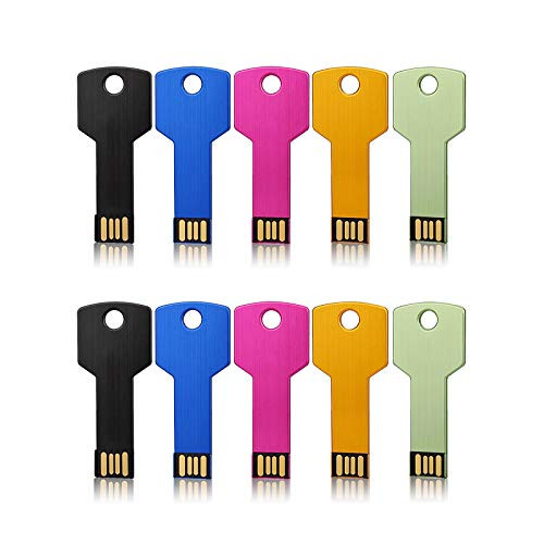 JUANWE 10 Pack 8GB USB Flash Drive USB 2.0 Metal Thumb Drives Jump Drive Memory Stick Key Shape JUANWE 10 Pack 8GB USB Flash Drive USB 2.0 Metal Thumb Drives Jump Drive Memory Stick Key Shape