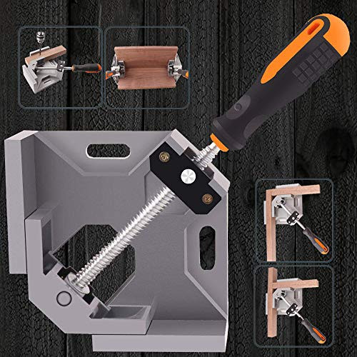JUGREAT 90° Right Angle Clamps Corner Clamp tools for Carpenter, Welding, Wood-working, Engineering, Photo Framing - Best Unique Tool Gift for Men (Angle Clamps)