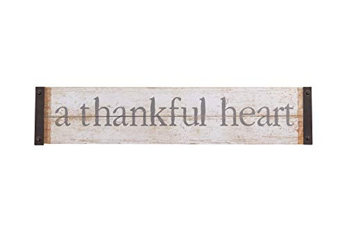 Creative Co-op "A Thankful Heart Wood & Metal Wall Decor