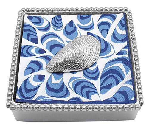 MARIPOSA Mussel Cocktail Box New Napkin, Silver