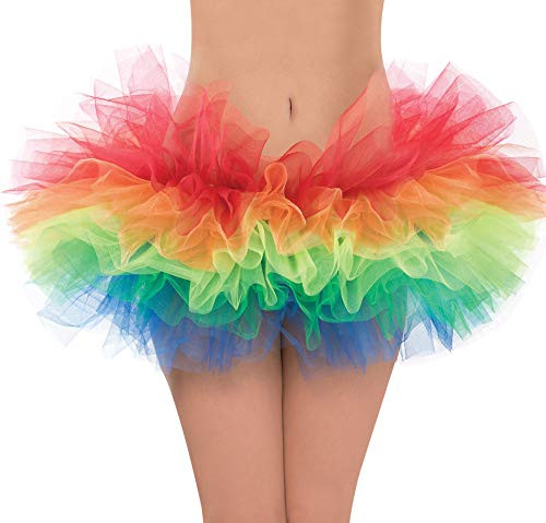 Amscan Rainbow Ballet Tutu - Adult Standard, One Size, Multicolor