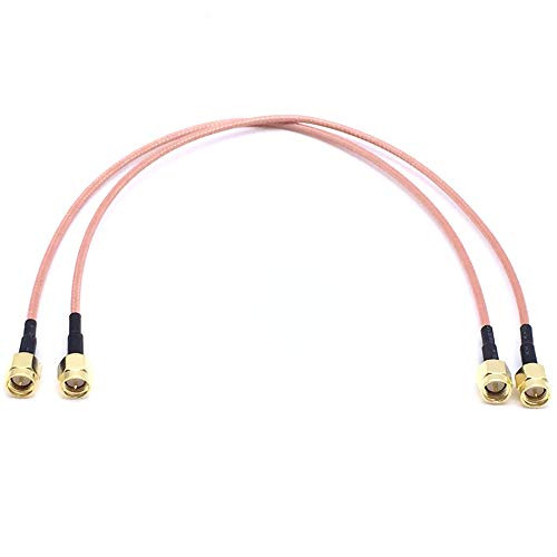 2PCS RF Coaxial Coax Cable Assembly SMA Male to SMA Male RG316 Antenna Extender Cable Adapter (3 feet Cable)