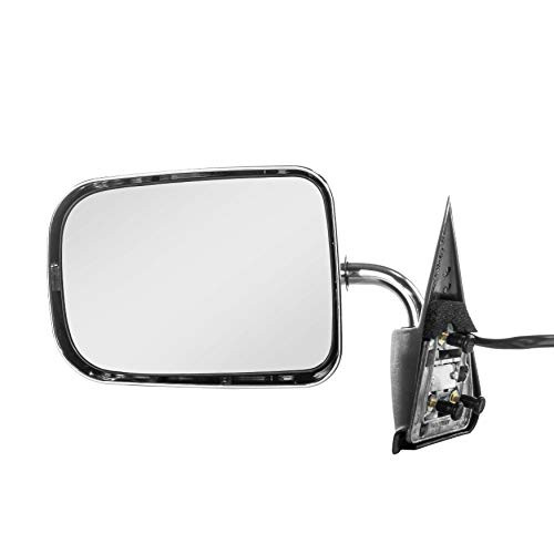 Left Driver Side Chrome Non-Heated Folding Door Mirror for Dodge Ram 1500 (1994 1995 1996 1997) Dodge Dakota (1987 1988 1989 1990 1991 1992 1993 1994 1995 1996)