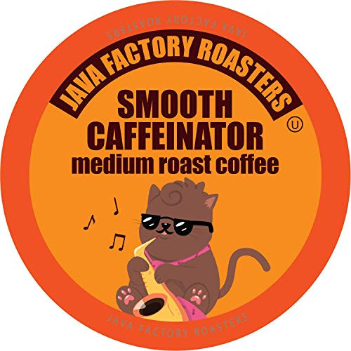 Java Factory Single Cup Coffee for Keurig K Cup Brewers, Smooth Caffeinator Medium Roast, 80 Count