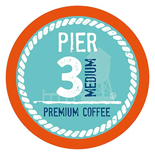 Pier 3 Medium Roast Coffee Pods, Compatible with 2.0 K-Cup Brewers, 40 Count