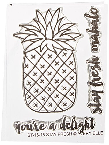 Avery Elle Stay Fresh Stamp Set, 4 by 3", Clear