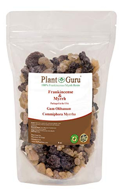 Frankincense and Myrrh Resin 8 oz 100% Pure Natural Olibanum and Commiphora Myrrha Rock Incense Gum Bulk