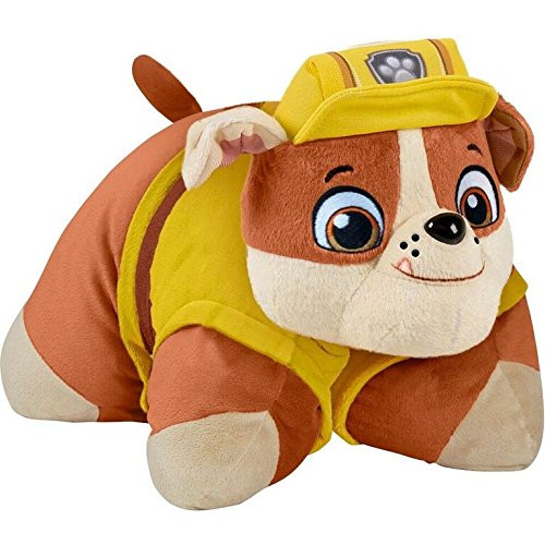 Pillow Pets Nickelodeon Paw Patrol, Rubble, 16" Stuffed Animal Plush Toy