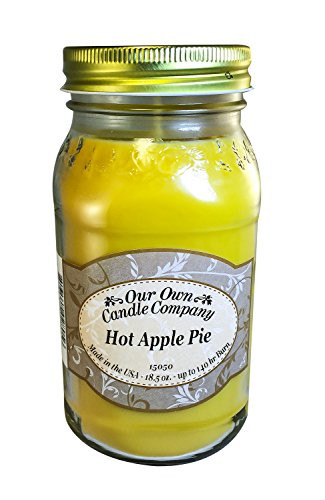 Our Own Candle Company Hot Apple Pie Scented Mason Jar Candle by, 18 Ounce