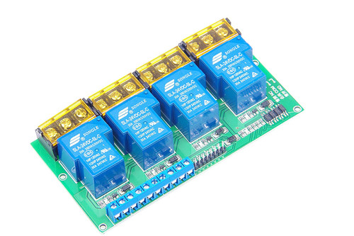 KNACRO 4-Channel DC 24V 30A Relay Module Control Board Optocoupler Isolation High/Low Trigger