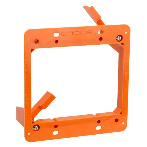 Cmple - Low Voltage Mounting Bracket 2 Gang Multipurpose Drywall Mounting Wall Plate Bracket  Dual Gang