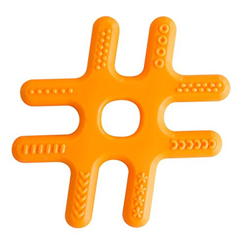 Ulubulu Hashtag Teether, Orange Ulubulu Hashtag Teether, Orange