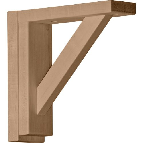 Ekena Millwork BKT02X08X08TRAL  2 1/2-Inch W by 8 3/4-Inch D by 8 1/4-Inch H Traditional Shelf Bracket, Alder