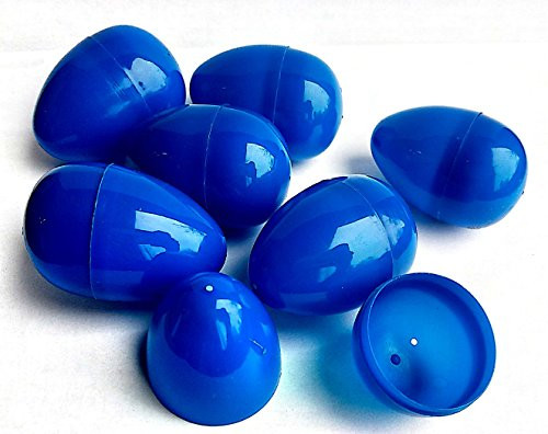 SK Novelty Blue Plastic 2.25" Easter Eggs - 50 Eggs Pack