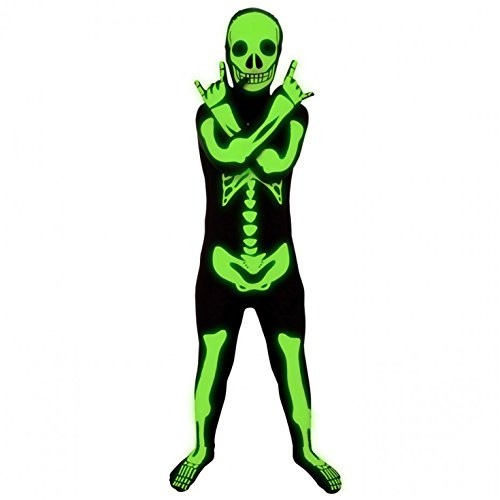 Morphsuits Glow in The Dark Skeleton Kids Halloween Costume - Large