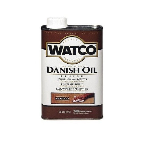 Watco 242218 Danish Oil Wood Finish, Low VOC, Quart, Natural