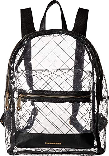 Rampage Womens Clear Quilted Dome Backpack Black One Size