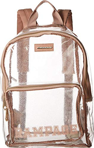 Rampage Womens Varsity Rampage Clear Backpack Pink One Size