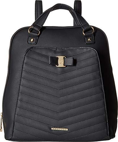 Rampage Womens Metal Bow Backpack Black One Size