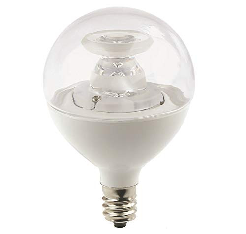 TriGlow T90277 5-Watt (40W Equivalent) Dimmable LED G16 Globe Bulb, 3000K (Soft White Color) with 350 Lumens, E12 Candelabra Base, ETL Listed