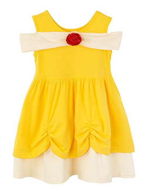 Little Girl Mermaid Dress Snow White Belle Rapunzel Cinderella Elena Costume (1-2 Years, Belle)