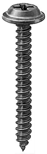 Clipsandfasteners Inc 50#8X1-1/4" Phillip Flat Top Washer Head Screws E-Coat