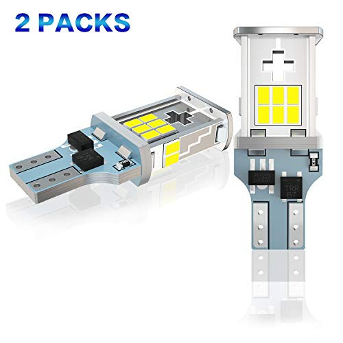 WEXZN 921 LED Light Bulbs Error Free 2000 Lumens Extremely Bright 912 906 W16W T15 Led Reverse Bulb 3020 Chipsets 360 Degree Xenon White 6000k Use For Reverse Backup Lights?2packs?