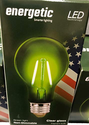 Energetic 25 W Equivalent 2W Green A19 LED Decorative Light Bulb