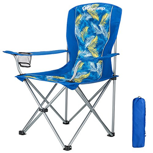 KingCamp Folding Chair with Mesh Cup Holder for Camping, Hiking, Carry Bag
