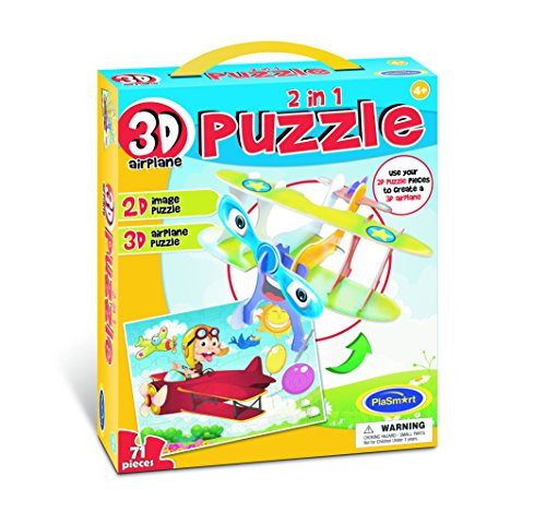 PlaSmart 3D Puzzle 2-in-1 Airplane Puzzle