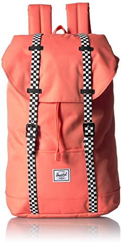 Herschel Retreat Youth Kid's Backpack, Fresh Salmon/Checkerboard Rubber, One Size