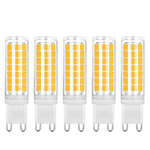 G9 Led Bulb, 3W(35W Halogen Equivalent), 350LM G9 Bi-Pin Base, Warm White 3000K, Dimmable AC110-130V with No Flicker Light Bulb, Pack of 5