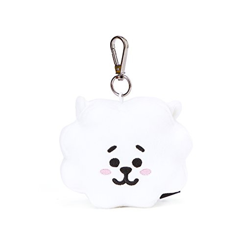 BT21 Official Merchandise by Line Friends - RJ Character Doll Face Keychain Ring Cute Handbag Accessories