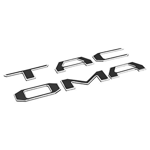 EAG Chrome Base Matte Black Tailgate Insert Letters Fit for 16-19 Toyota Tacoma